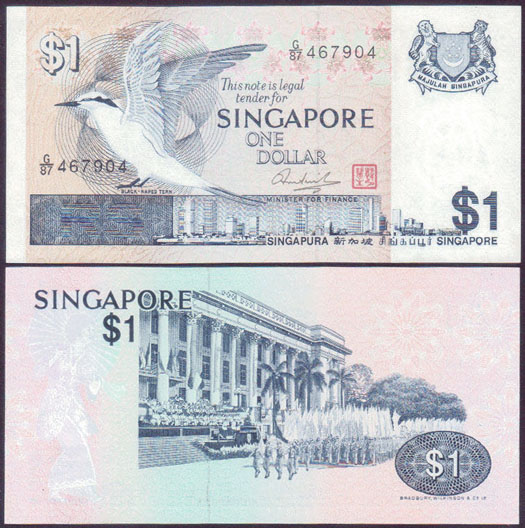 1976 Singapore $1 (Unc)